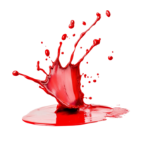 vibrante vermelho pintura respingo criando dinâmico padrões contra uma limpar \ limpo transparente fundo dentro uma criativo arte contexto, vermelho pintura respingo em transparente fundo png