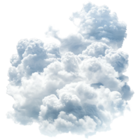 Fluffy isolated clouds with cu shading on a transparent background creating a serene and airy atmosphere, transparent clouds isolated on transparent background png