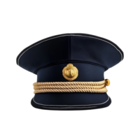 Captain hat isolated on a transparent background showcasing its unique design and detailed embellishments, Captain Hat Isolated on transparent background png