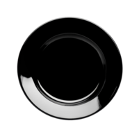 Elegant black plate on transparent background ideal for culinary presentations and table settings, black plate isolated on transparent backgroundfile png