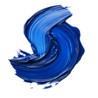 Unique twisted blue paint brush stroke creating dynamic texture against a transparent background, twisted blue paint brush stroke isolated on transparent background png