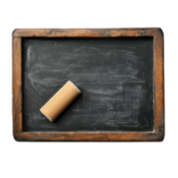 A simple blackboard eraser resting on an empty blackboard against a clean transparent background, blackboard eraser on transparent backgroundfile png