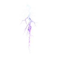 Realistic high voltage lightning bolt striking from a stormy sky in a dramatic display of natures power, High Voltage Power Realistic Lightning Bolt Effect on transparent background Instant Download png