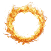 Realistic two round fire flames on a clean transparent background creating a striking visual effect, Realistic tworound fire flame transparent background. Round fire flame transparent background png