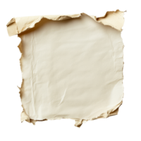 Torn note paper with a rugged edge on a clean transparent background, showcasing a creative visual texture, Torn note paper on transparent backgroundfile png