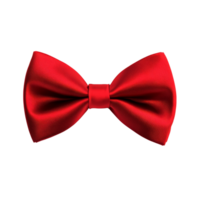 An elegant red bow tie resting on a transparent background, perfect for formal occasions and stylish accessories, Elegant Red Bow Tie on transparent background png