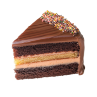 Delicious Smith Island cake slice with chocolate and frosting on a transparent background, smith island cake slice isolated on transparent background png