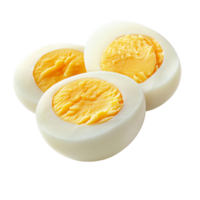 Boiled eggs isolated on a transparent background featuring a transparent texture and appealing presentation, Boiled egg isolated on transparent background png