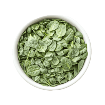 fresco immediato spinaci semi nel un' trasparente ciotola circondato di sparpagliato le foglie su un' luminosa trasparente sfondo, immediato spinaci semi nel trasparente ciotola su trasparente sfondo png