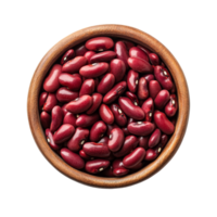 A bowl filled with red beans isolated on a transparent background, perfect for healthy cooking and meal prep, red beans in a bowl isolated on transparent background png