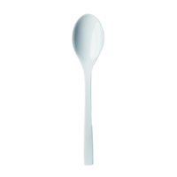 A simple transparent plastic spoon rests on a plain transparent background highlighting its smooth surface and minimal design, plastic spoon on transparent background png