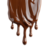 Melted chocolate dripping elegantly on a clean transparent background, highlighting texture and richness, melted chocolate dripping isolated on transparent background png