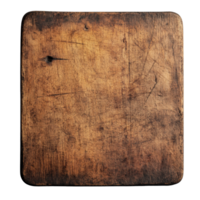 An isolated wooden chopping board resting on a plain surface, ready for meal preparation and culinary tasks, Isolated wooden chopping board png
