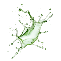 Captivating green water splash isolated on a transparent background showcasing fluid motion in a dynamic display, green water splash isolated on transparent background png