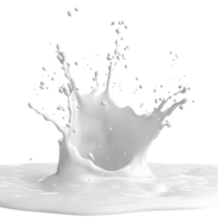 A splash of milk creates dynamic shapes over a clean transparent background, showcasing fluid motion and texture, Milk splashing over transparent background Stock Illustration png