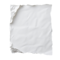 Crumpled transparent sheet of paper placed on an untextured transparent background for artistic purposes, transparent sheet of paper on transparent backgroundfile png