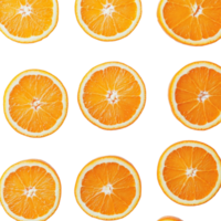 Freshly sliced oranges arranged on a transparent background for a vibrant and healthy presentation, Slices of orange on transparent background png