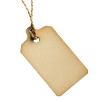 Blank name tag hanging by a string on a transparent background ready for personalization, Blank Name Tag Hanging on String Isolated on transparent background png