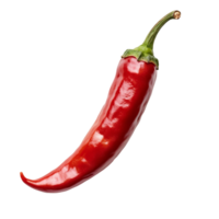 Cayenne pepper isolated on a transparent background showcasing its vibrant red color and unique shape, Cayenne pepper isolated on transparent background png