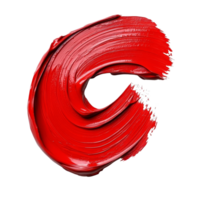 Twisted red paint brush stroke creating dynamic movement on a clean transparent background, twisted red paint brush stroke isolated on transparent background png