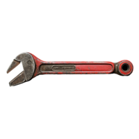 A vintage pipe wrench isolated on a black background showcasing its distinct design and functionality, Pipe wrench isolated png