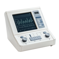 Cardiograph device for monitoring heart activity displayed on a clean transparent background for medical use, Cardiograph device isolated on transparent background png