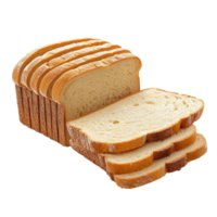 Freshly sliced bread isolated on a clean surface, showcasing its soft texture and uniform cut, Sliced bread isolated png