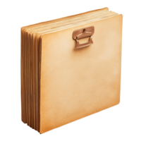 An isolated stack of file folders resting on a transparent background, ideal for office organization and document management, file of isolated object on transparent background png