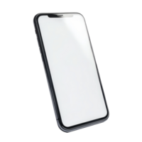 Modern smartphone mockup on a clean transparent background showcasing its sleek design and empty screen, modern smartphone on transparent background . Mock up phone with blank screen png