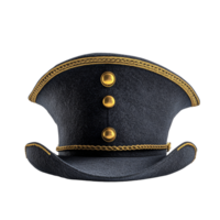 Classic captain hat displayed against a clean transparent background emphasizing its distinct shape and design features, Captain Hat Isolated on transparent background png