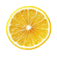 Freshly cut lemon slice on a clean transparent background ideal for culinary and healthrelated purposes, slice of lemon citrus fruit isolated on transparent background png
