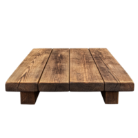 hout tafel Aan een transparant achtergrond, ideaal voor presentatie van minimalistische ontwerp en natuurlijk textuur, gekookt ei geïsoleerd Aan ondoorzichtig transparant achtergrond png