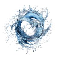 Dynamic twisted water splash captured in isolated setting against a dark background showcasing fluid motion, Twisted water splash isolated Stock Illustration png