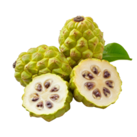 Exotic noni fruits on a plain transparent background showcasing their unique texture and vibrant green skin, Exotic Fruit, Noni fruits on transparent background png