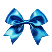 Elegant blue bow on a transparent background displaying a versatile design for creative projects, blue bow on a transparent background png