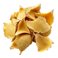Durian peels arranged in a cluster isolated on a clean transparent background highlighting their unique texture and color, durian peels isolated on transparent background png