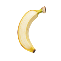 Fresh banana slice placed on clean transparent background highlighting its vibrant colors and texture, banana slice on transparent background png