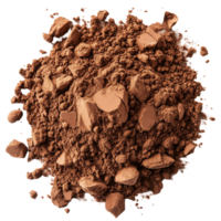 Instant cocoa powder in a fine texture isolated against a bright transparent background for culinary uses and recipes, instant cocoa powder isolated on transparent background png