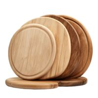 Oval wooden blank boards stacked elegantly on a transparent background for crafting and DIY projects, oval wooden blanks boards isolated on transparent background png