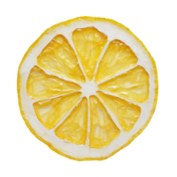 Fresh slice of lemon isolated on a clean transparent background for culinary and beverage presentations, slice of lemon isolated on transparent background png