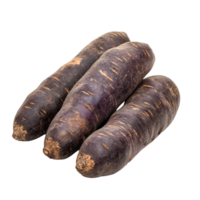 Fresh yams isolated on a transparent background showcasing their vibrant color and natural texture, yams isolated on transparent background png