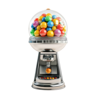 kleurrijk kauwgombal machine met levendig snoepjes geïsoleerd Aan een transparant achtergrond klaar voor gebruiken, kauwgombal machine geïsoleerd Aan transparant achtergrond png