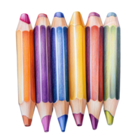 Colored pencils arranged beautifully on a transparent background showcasing vibrant colors in a detailed artistic display, Colored pencil on transparent background png