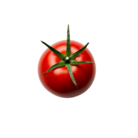 Bright, fresh red tomato on a clean transparent background, showcasing its vibrant color and natural shine, Fresh tomato on transparent background png