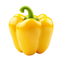 Fresh yellow pepper isolated on a transparent background perfect for culinary use and healthy eating, yellow pepper isolated on transparent background png
