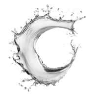 Dynamic splash of liquid waves swirling in motion isolated on a transparent background, showcasing fluidity and energy, liquid wave splash flow in motion isolated on transparent background png