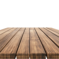 vacío marrón de madera mesa aislado en contra un limpiar transparente antecedentes para utilizar en varios diseño proyectos, marrón vacío de madera mesa parte superior aislado en transparente archivo de fondo png