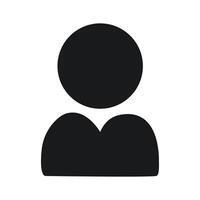 A simple and elegant man icon, suitable for user profiles, business avatars, team sections, and personal identification purposes. Clean and scalable graphic. vector