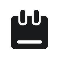 A simple and professional calendar icon, ideal for scheduling apps, event planners, and time management tools. High-quality design ensures seamless usability. vector