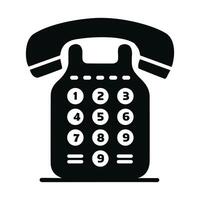 A clean and minimalistic telephone icon, perfect for communication apps, contact sections, and business-related designs. Available in format for easy scalability. vector
